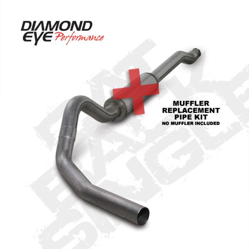 Ford F350 Performance Exhaust - Diamond Eye Performance - Cat Back, Single Rear Exit, Stainless Steel - `03-`07